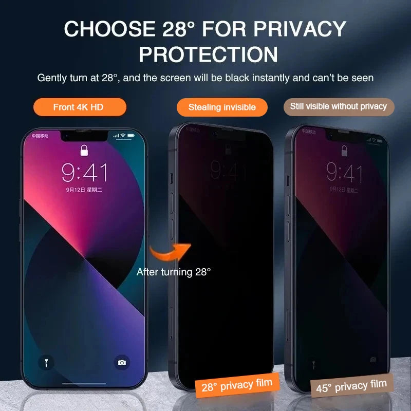 Privacy Tempered Glass Screen Protector  for iPhone