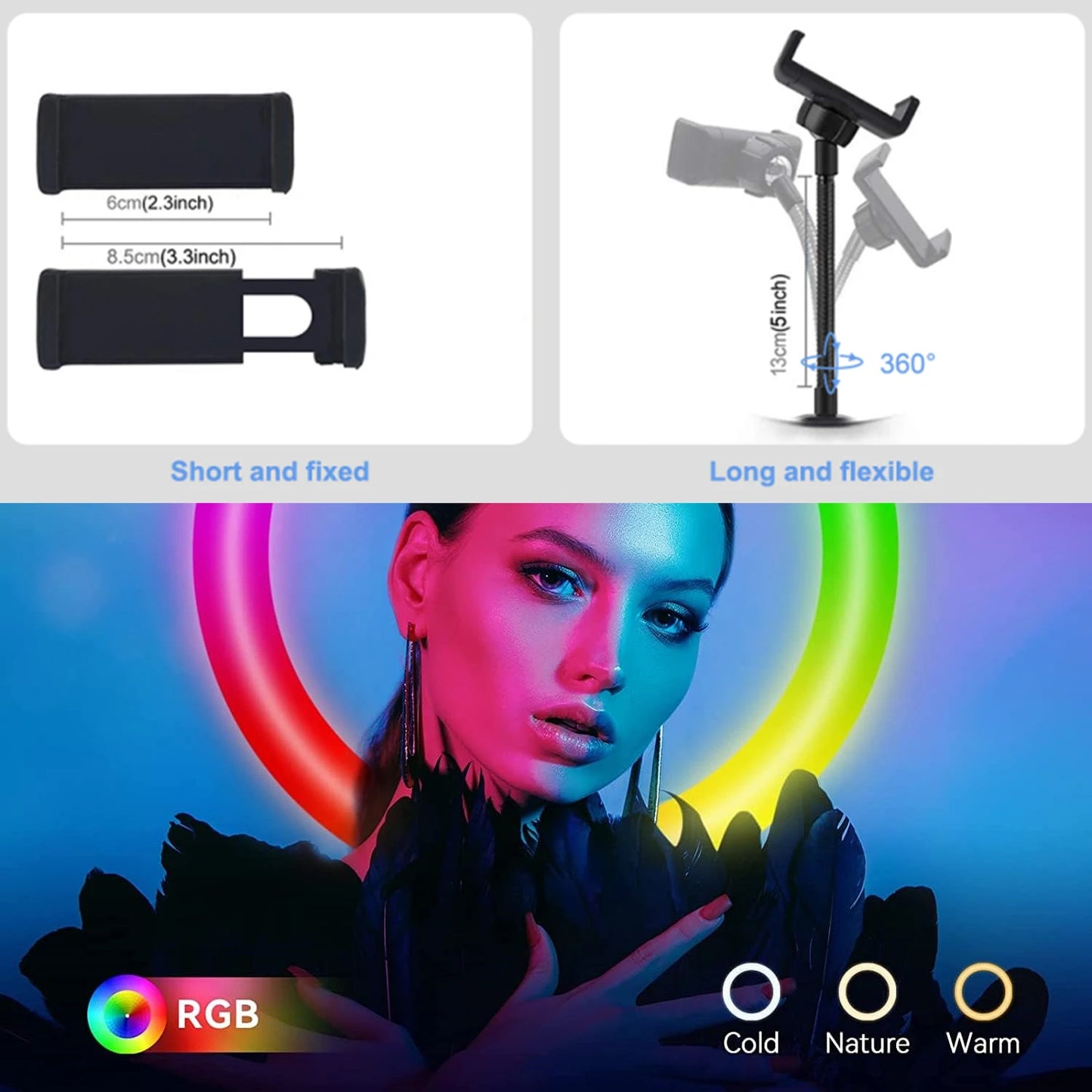 RGB Ring Light Lamp Ring Round With Remote Control