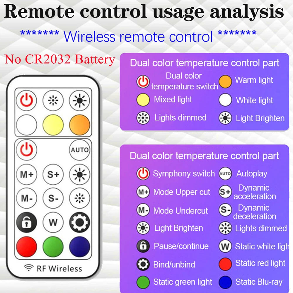 RGB Ring Light Lamp Ring Round With Remote Control