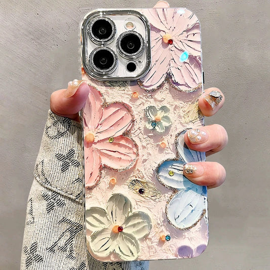 Flower Pattern Laser iPhone Case